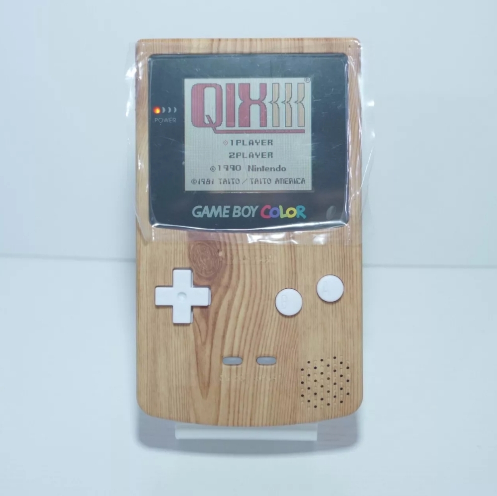 Wood Grain Nintendo Gameboy Color GBC CGB-001 Handheld Videogame Console